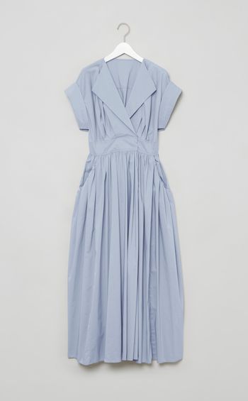 オープンカラーシャツワンピース