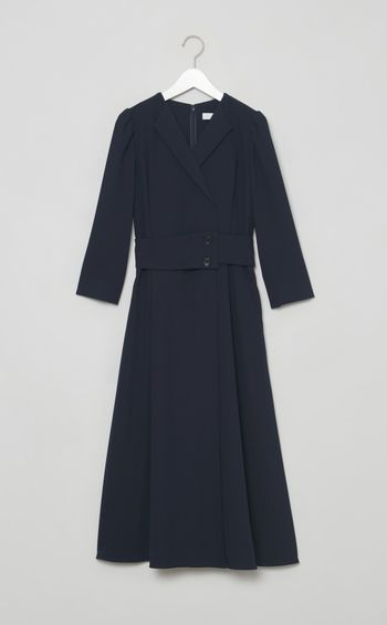 ベルトデザインフレアワンピース