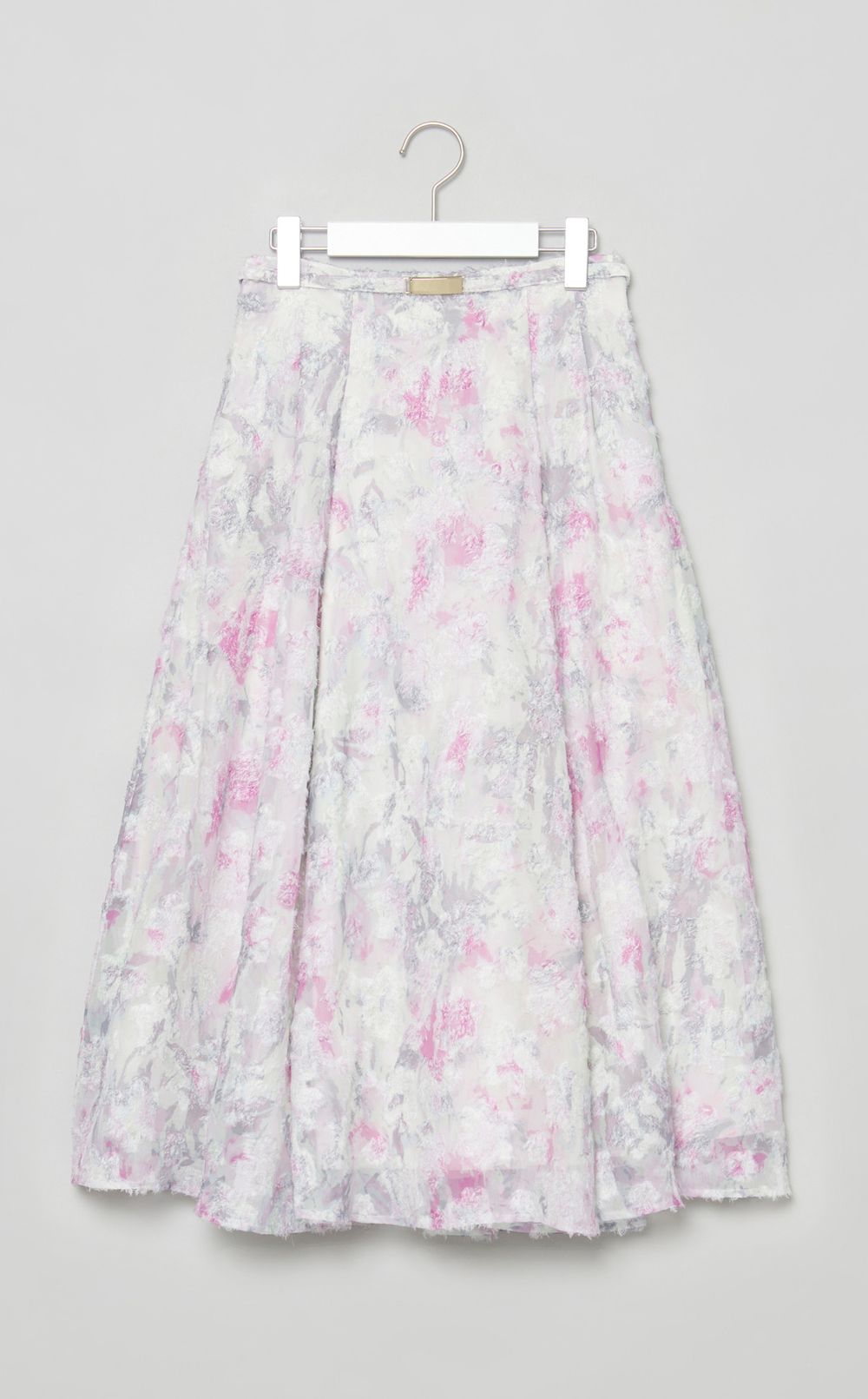 フラワージャガードフレアスカート