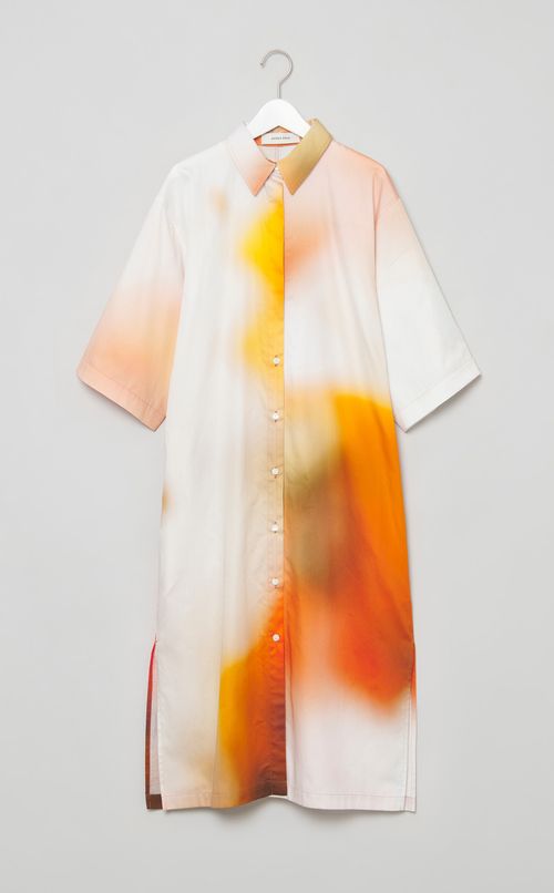 グラデーションプリントカフタンワンピース