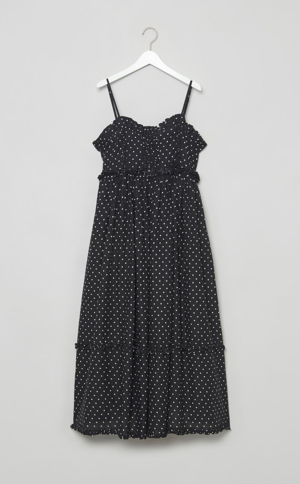 フリルギャザードットワンピース