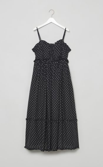 フリルギャザードットワンピース