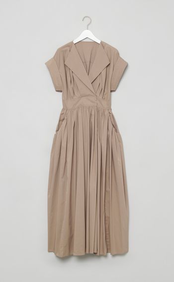 オープンカラーシャツワンピース