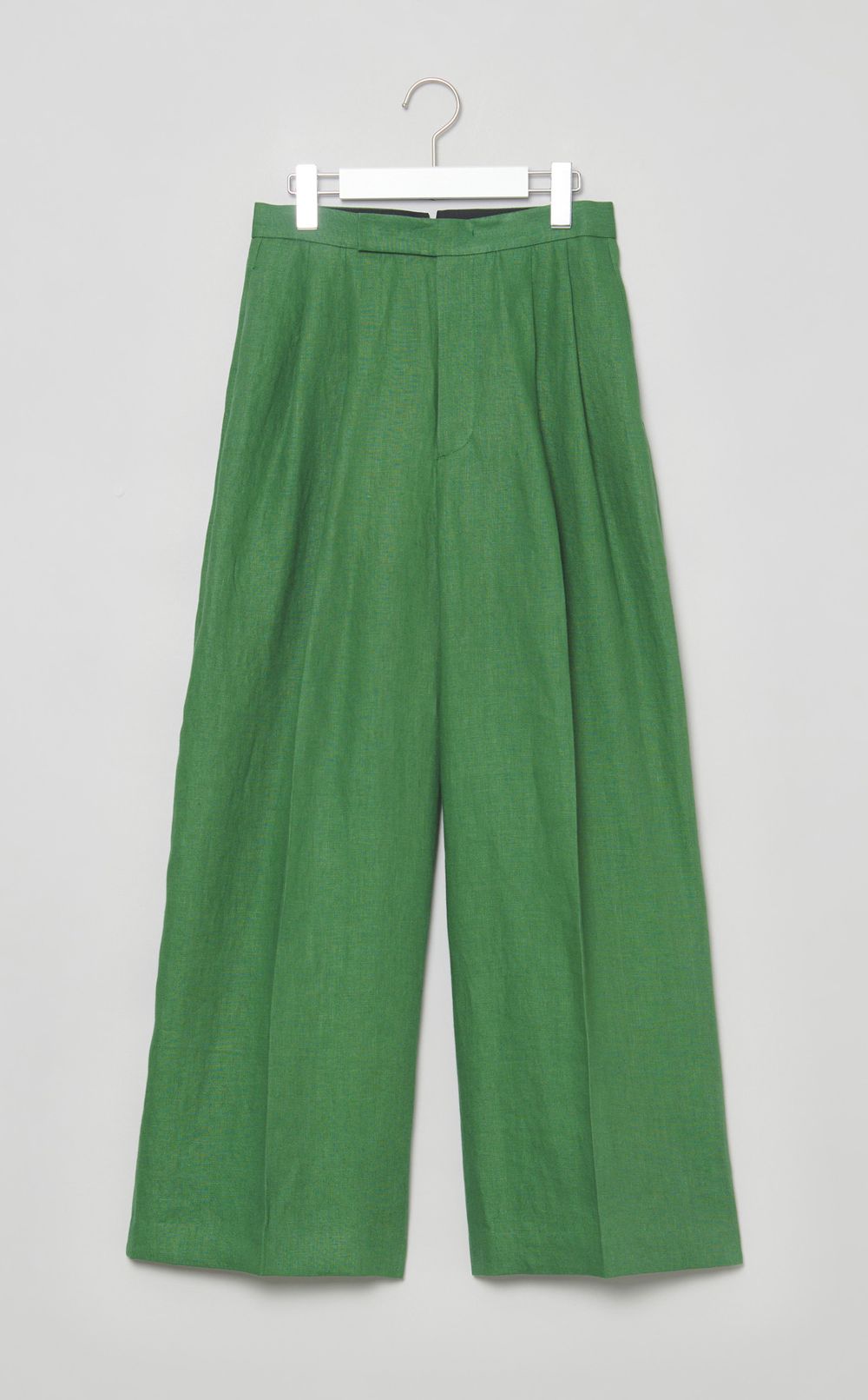 リネンオックスフォードワイドパンツ