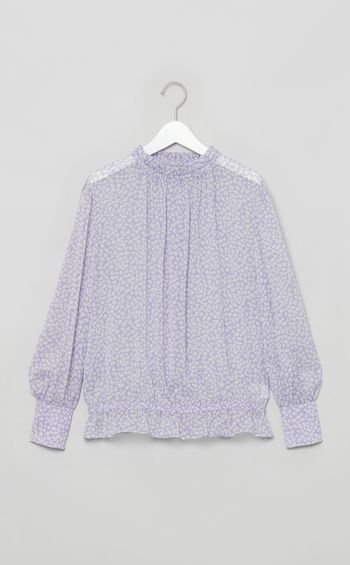 ミニフラワーギャザーブラウス