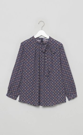 リバティプリントフロンタックブラウス