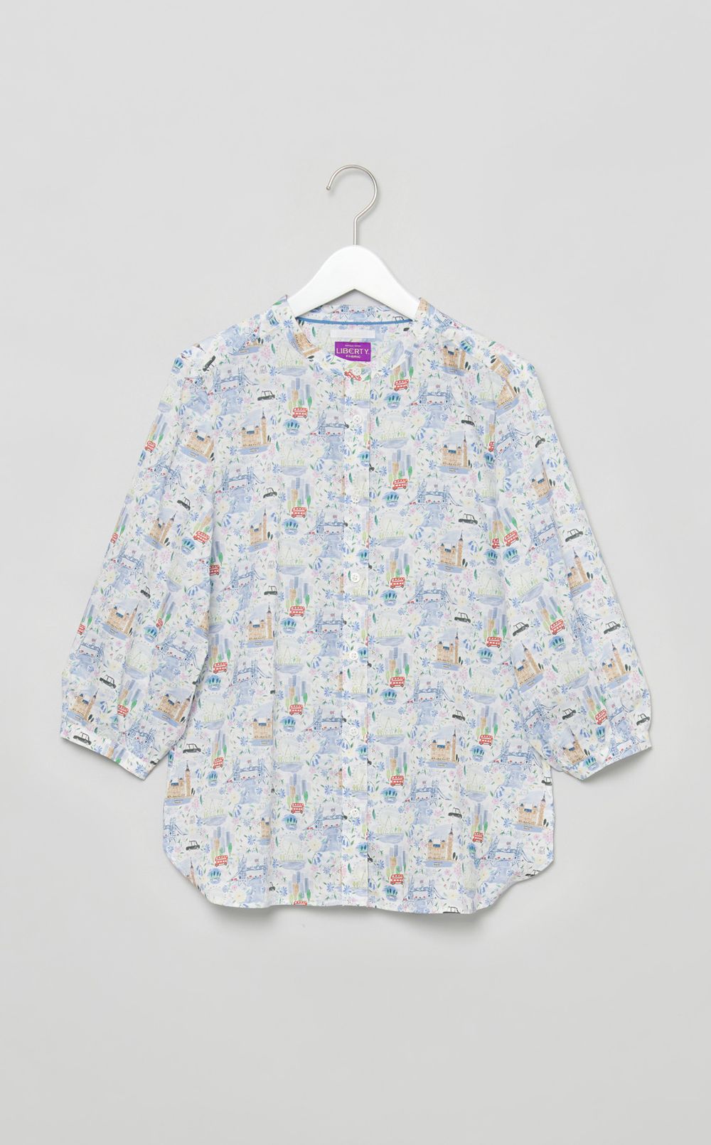 リバティレモンプリントブラウス