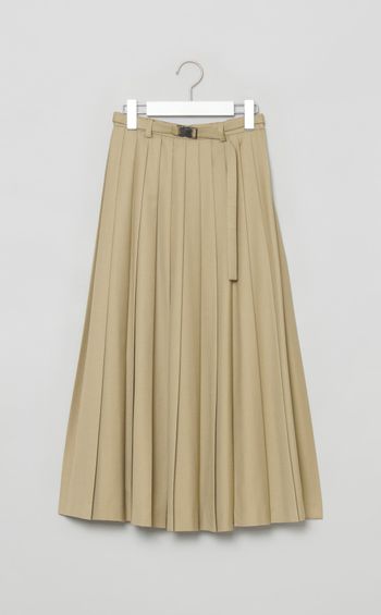 ベルト付スリットプリーツスカート
