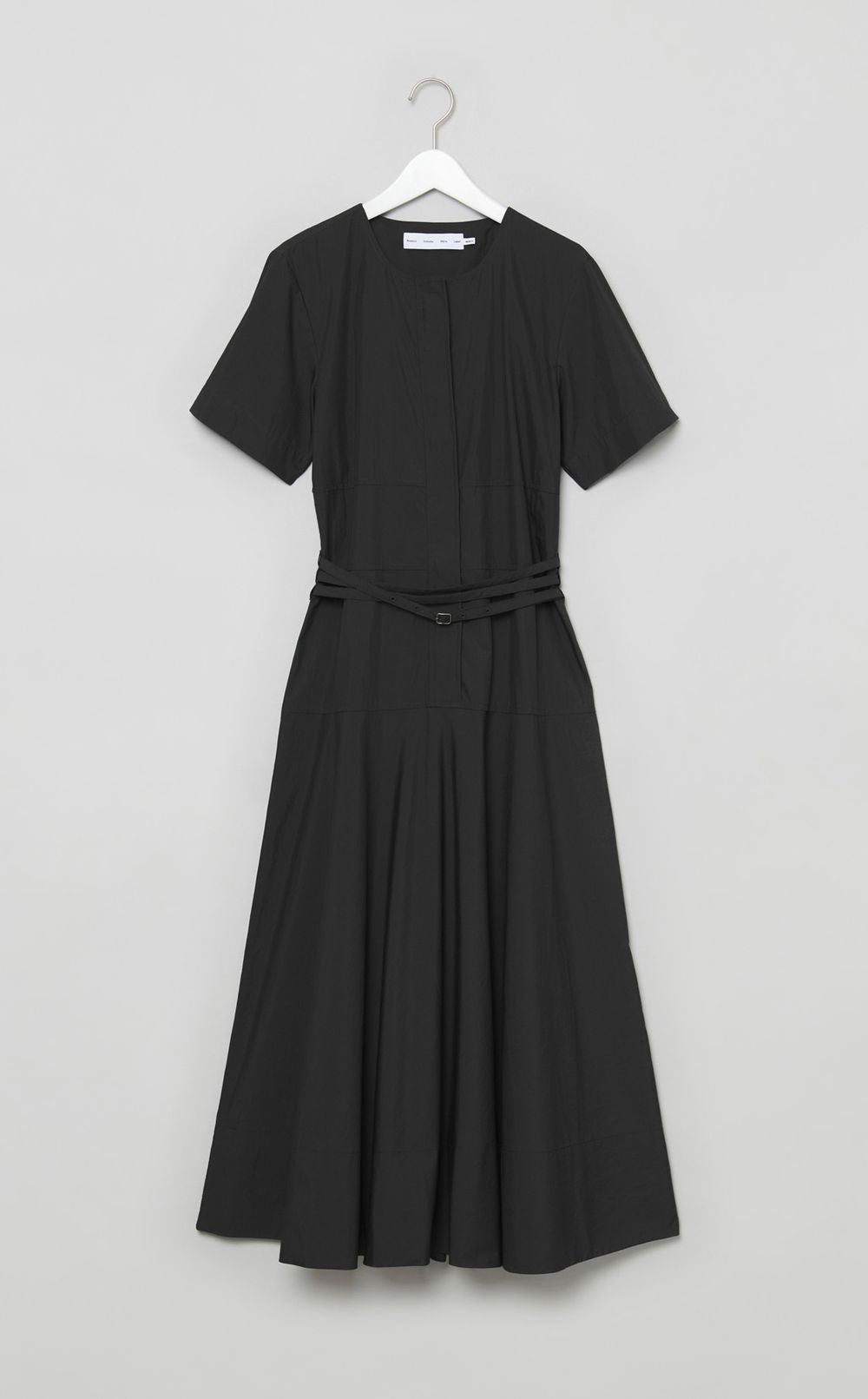 コットンナイロンベルテッドワンピース