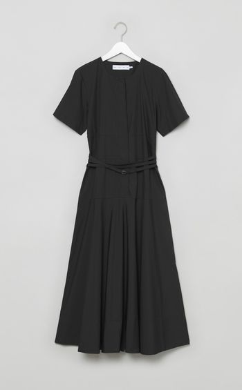 コットンナイロンベルテッドワンピース