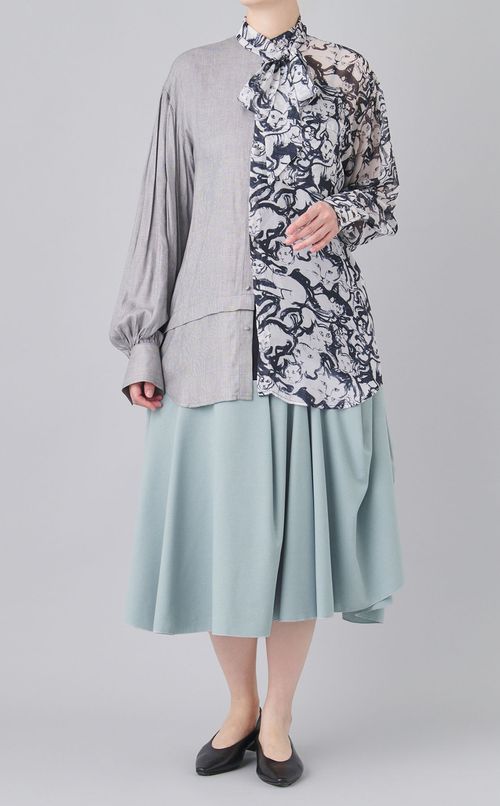 【roop】アシンメトリーキャットシャツ
