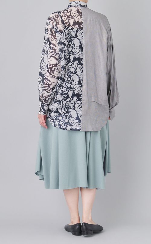 【roop】アシンメトリーキャットシャツ