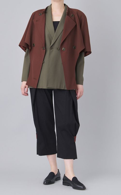 【roop】DOCKING BELTED BICOLOR JACKET
