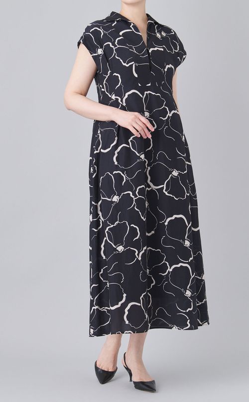 フラワープリントワンピース