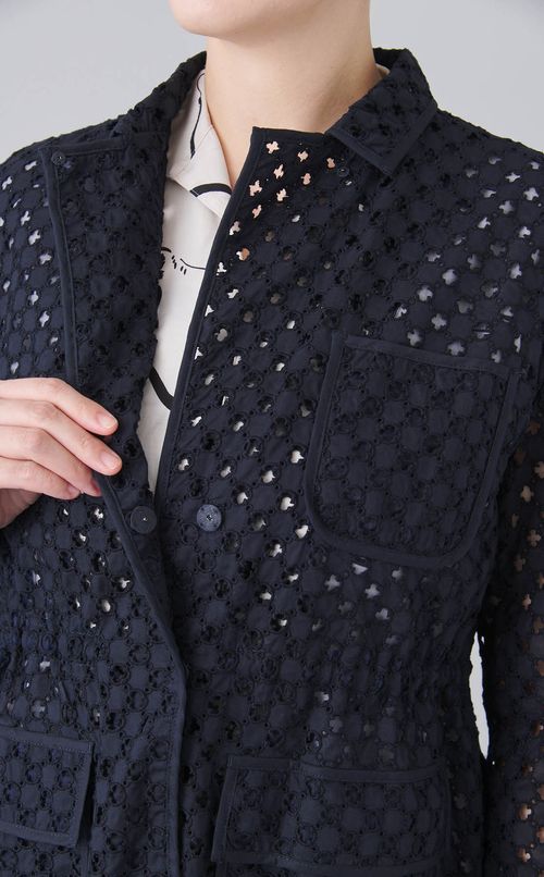 コットンフラワー刺繍ジャケット