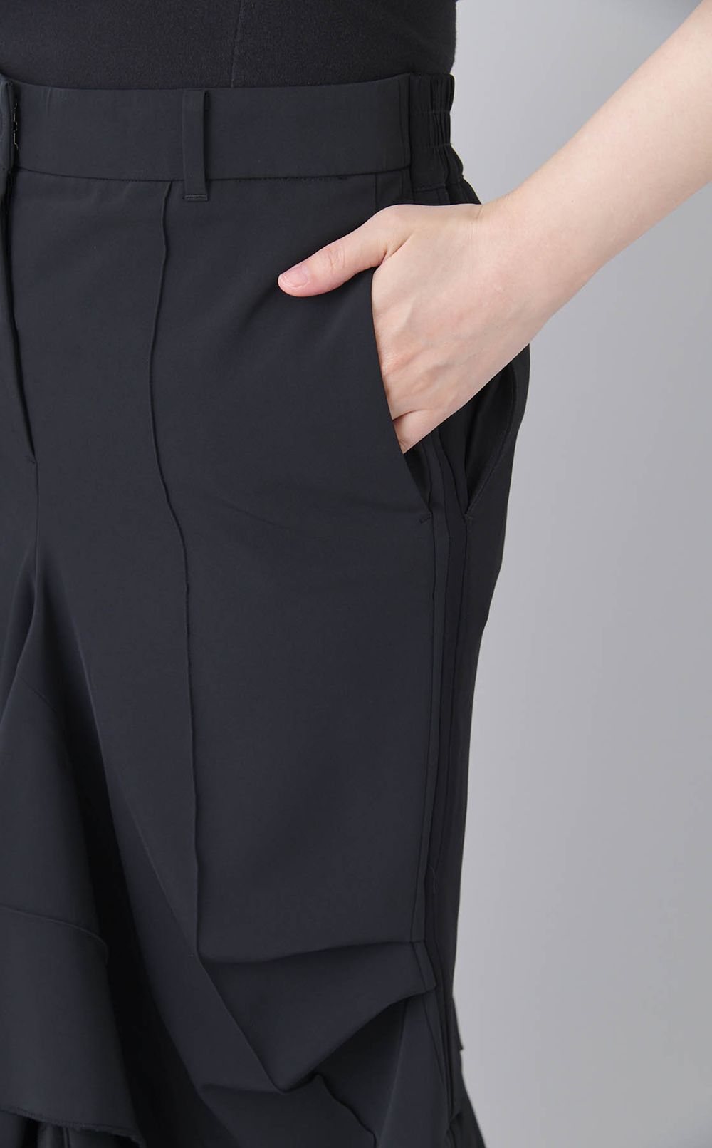 【roop】DOUBLE ATATCHES FLARE SKIRT