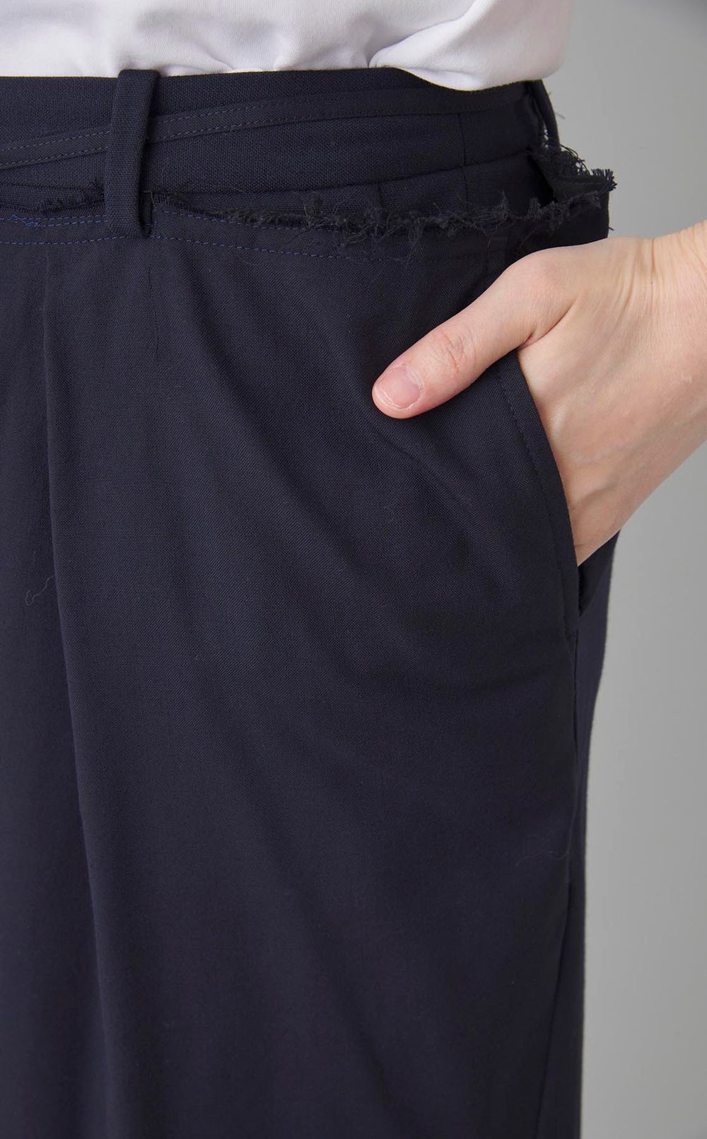 【roop】LAYERD BICOLOR FLARE PANTS