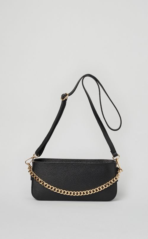 レザースクエアチェーンショルダーバッグ