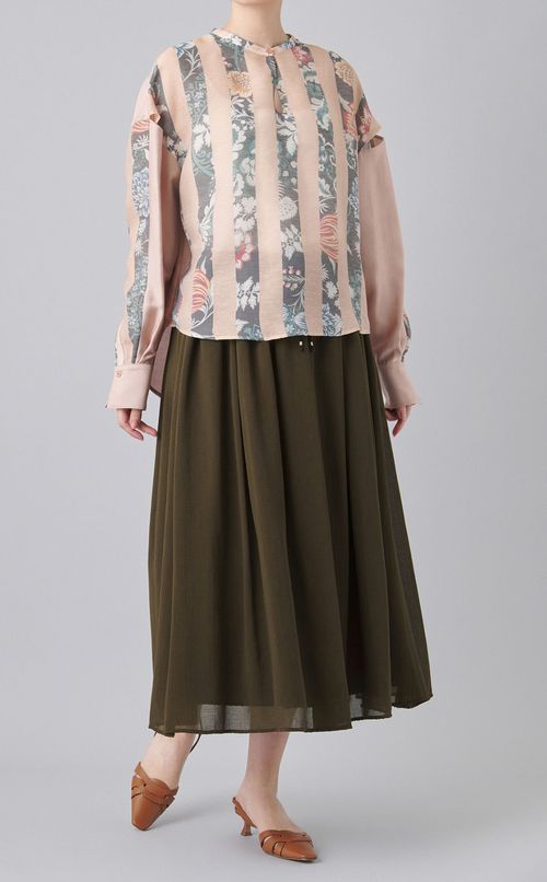 オーガンジーギャザースカート