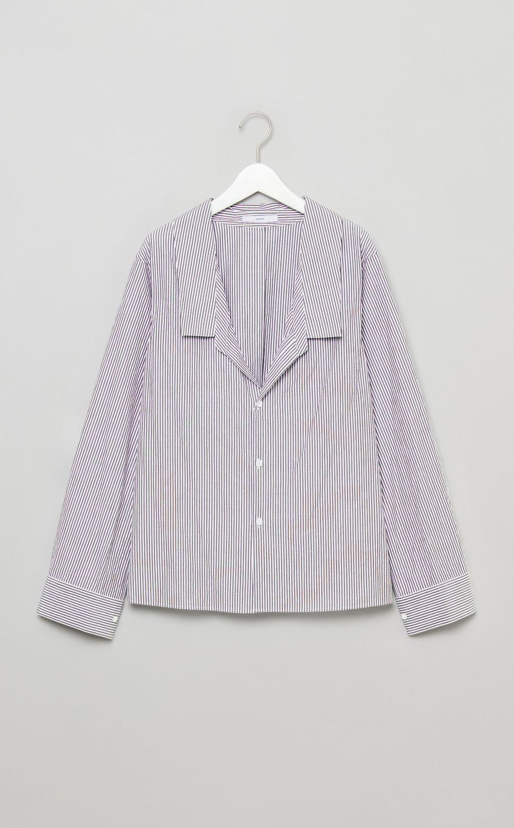 リフトスリーブオープンカラーシャツ