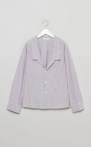 リフトスリーブオープンカラーシャツ