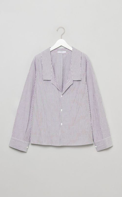 リフトスリーブオープンカラーシャツ