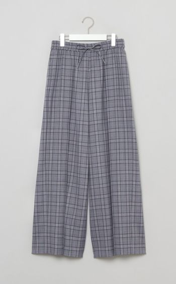 グレンチェックイージーパンツ