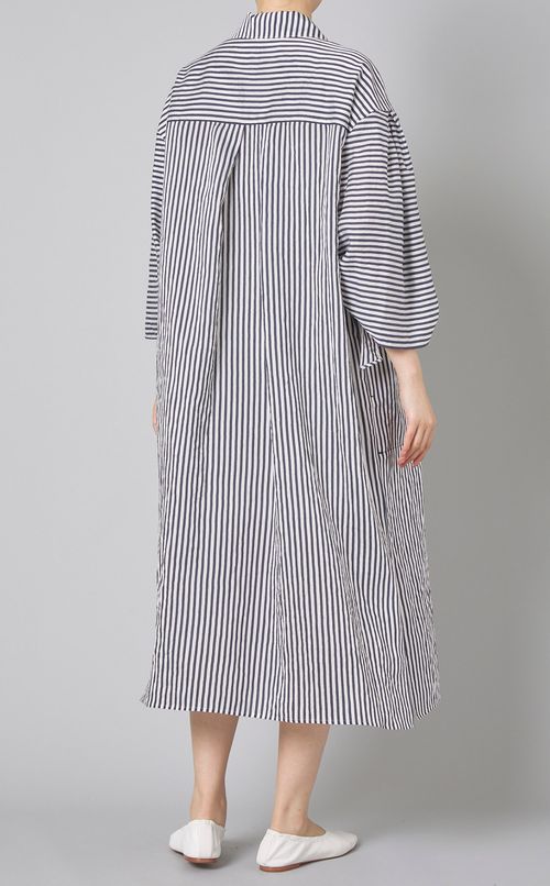 ストライプワイドバルーンワンピース