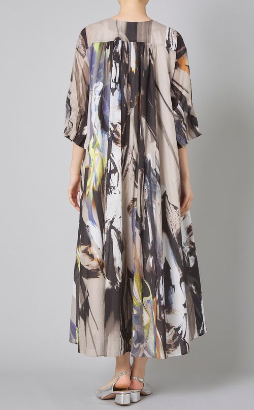 アートゼブラプリントロングワンピース