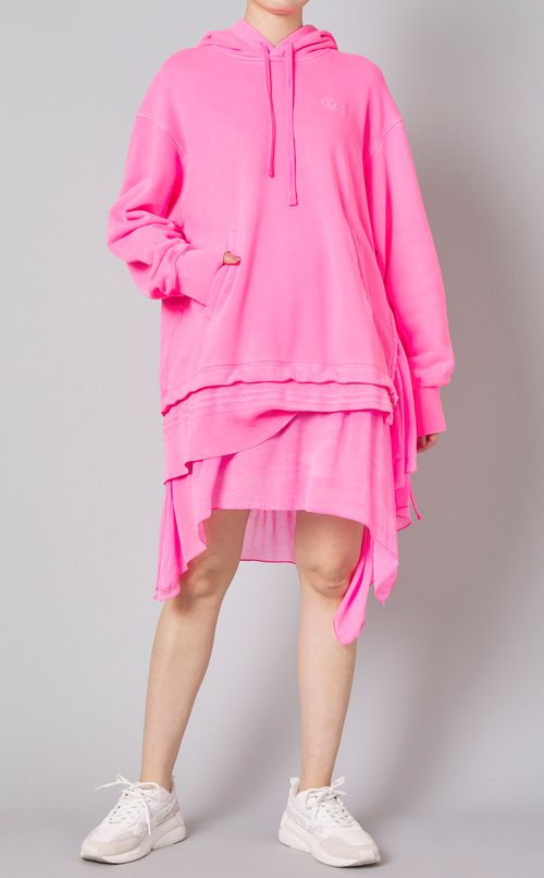 スウェットレイヤードミニワンピース