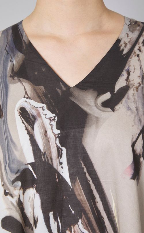 アートゼブラプリントロングワンピース