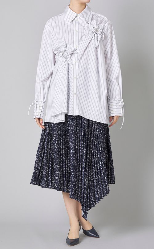 フラワープリントアシンメトリースカート