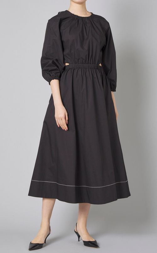 コットンポプリンバックレスワンピース