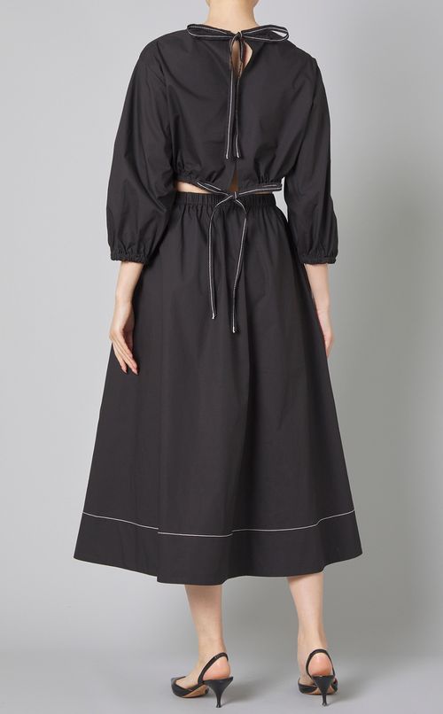 コットンポプリンバックレスワンピース