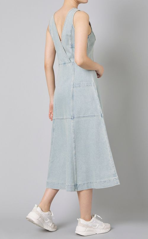 ライトデニムノースリーブワンピース