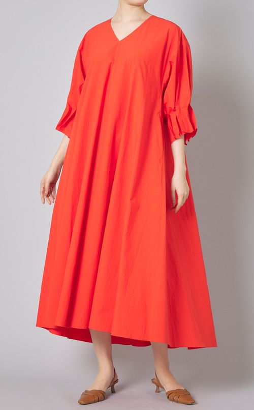 タックスリーブロングワンピース