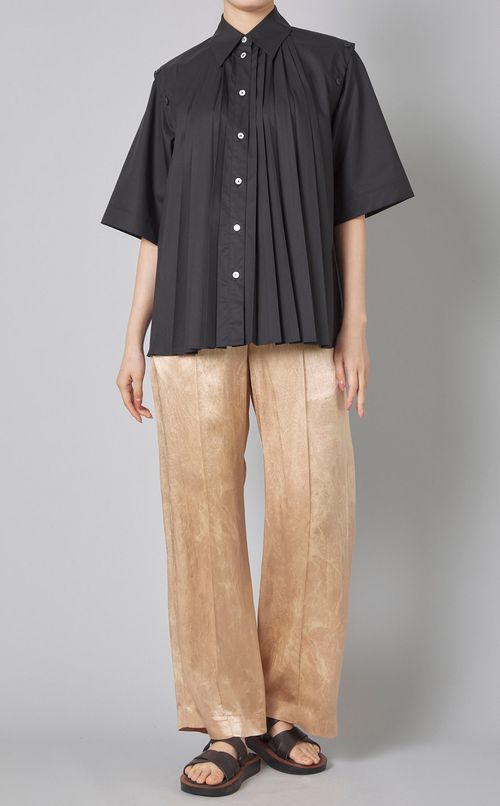 プリントサテンイージーパンツ