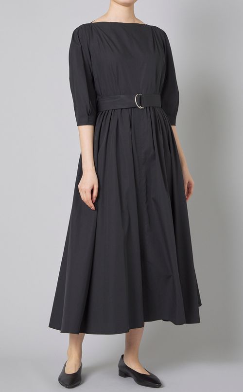 コットンベルテッドロングワンピース