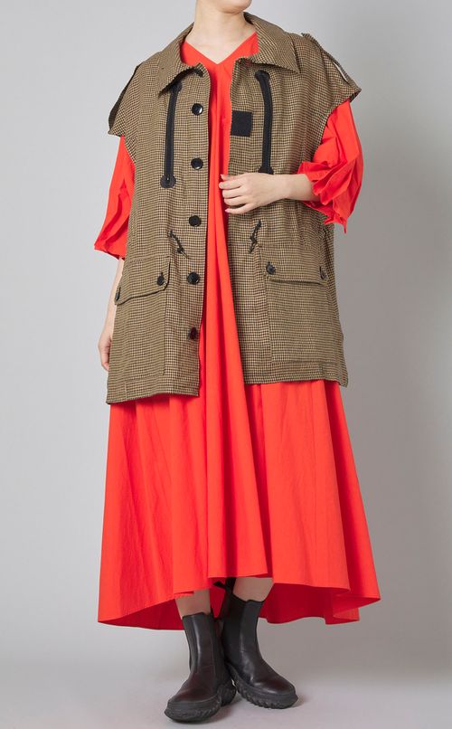 タックスリーブロングワンピース