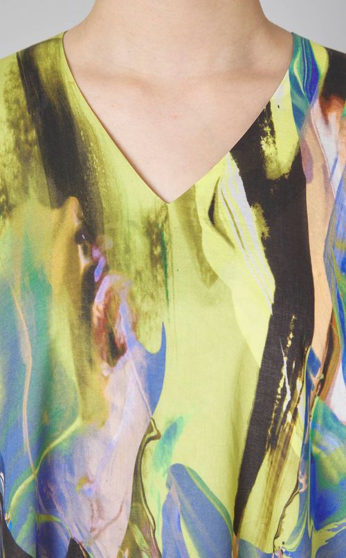 アートゼブラプリントロングワンピース