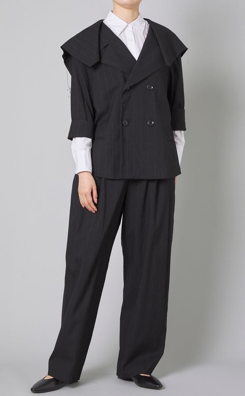 ピンストライプタックパンツ