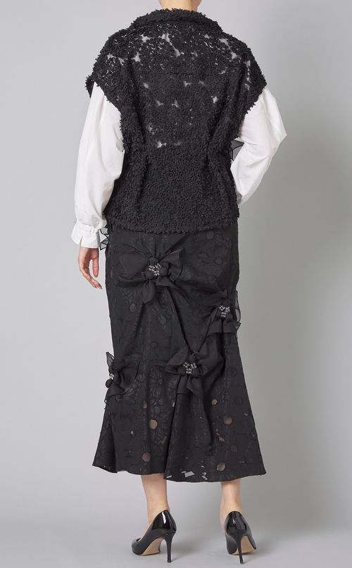 クロシェレースジップアップベスト