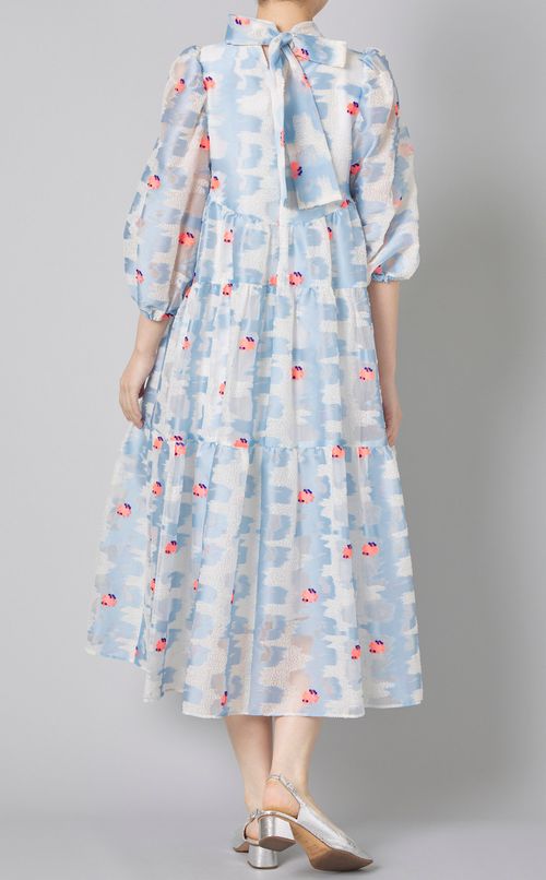 ジャガードティアードワンピース