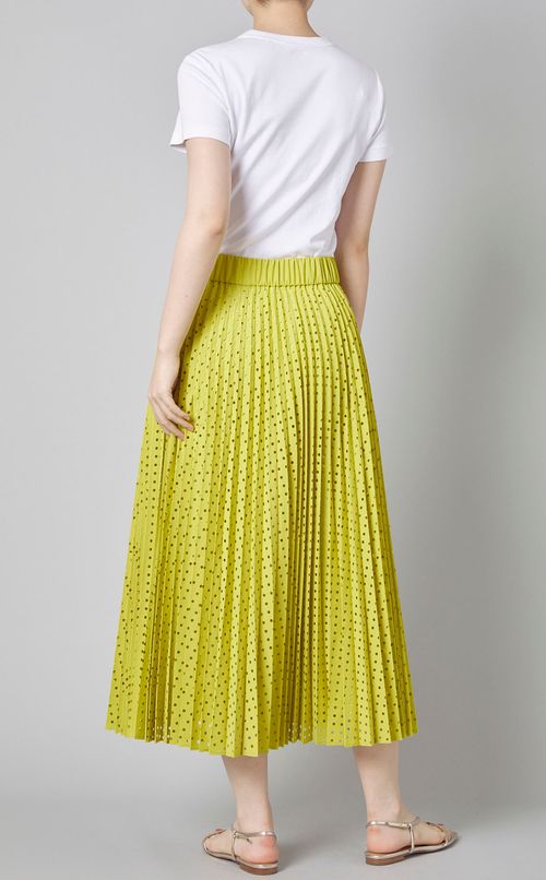 パンチングドットプリーツスカート