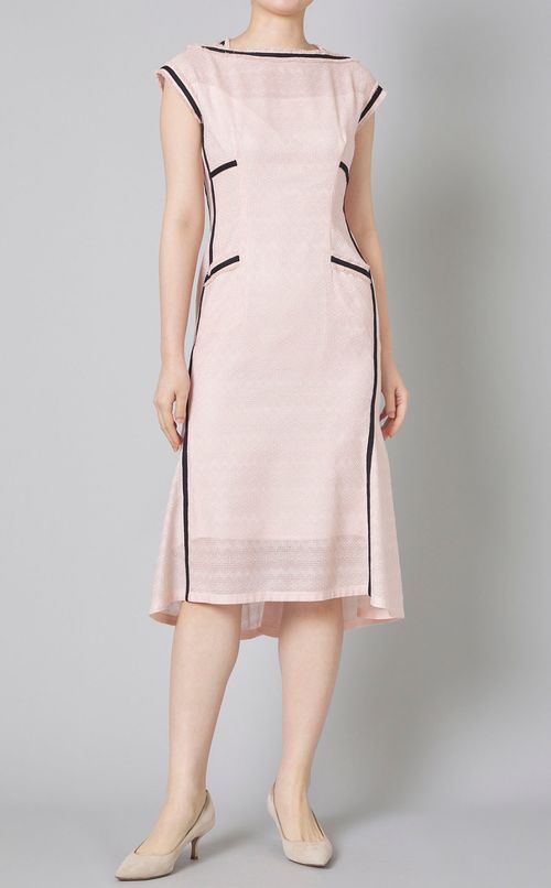 ジャガードノースリーブワンピース