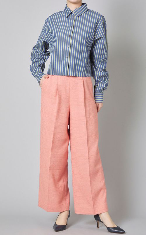 スラブツイードワイドパンツ