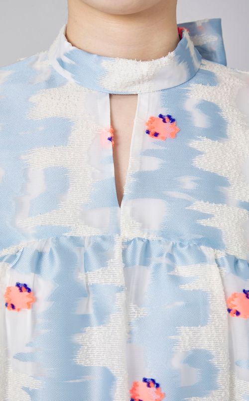 ジャガードティアードワンピース