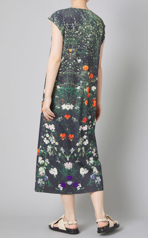 プリントノースリーブワンピース