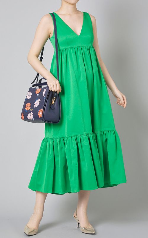 KNOTTフラワープリントレザーバッグ