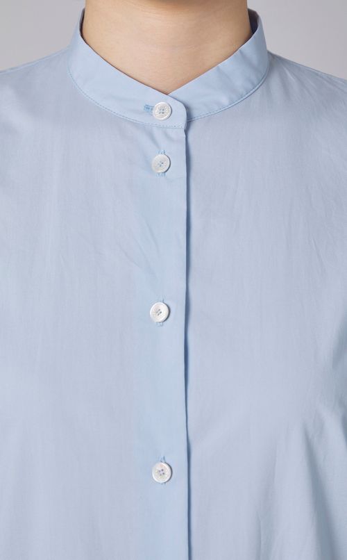 コットンギャザースリーブロングワンピース